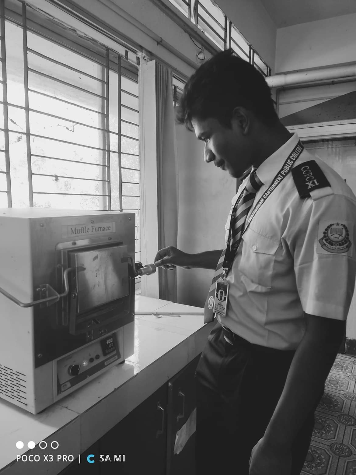 Muffle Furnace · hands-on at the CU Chemistry Lab (B&W)