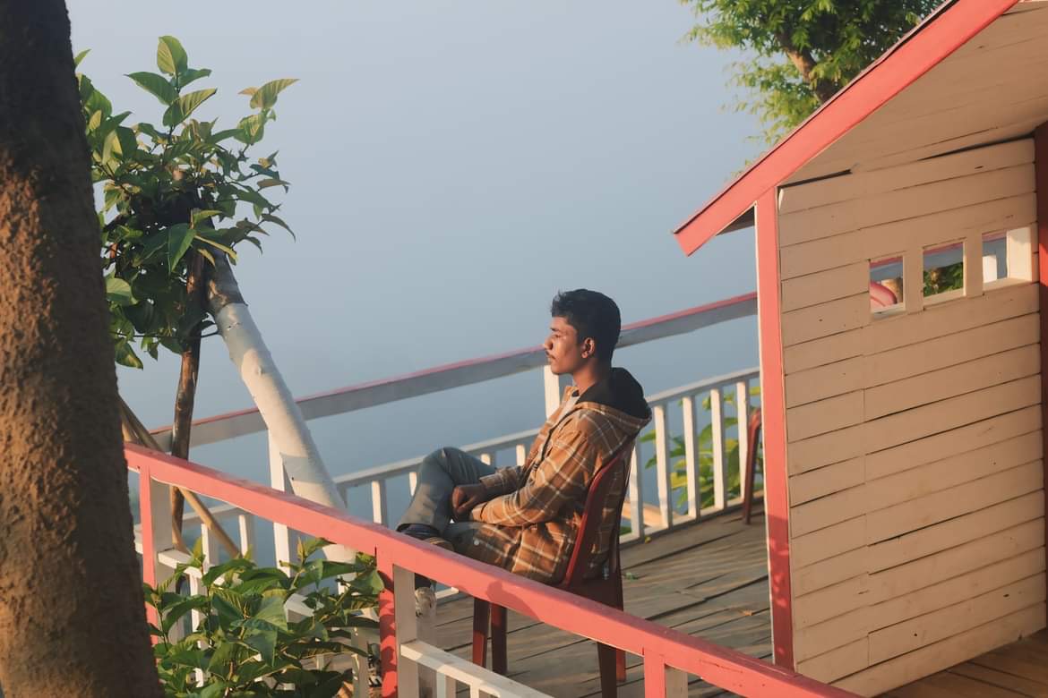Quiet hour on a hilltop balcony · winter, Bandarban