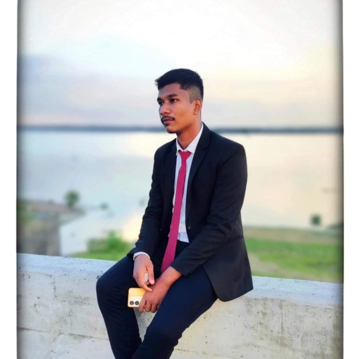 Sunset by the water · formal portrait, Kutubdia coast