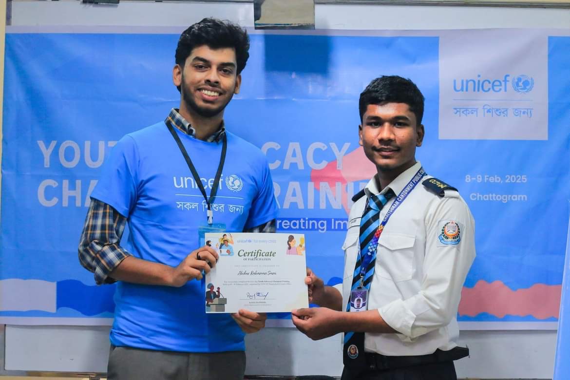 UNICEF Youth Advocacy Training · 8–9 Feb 2025, Chattogram
